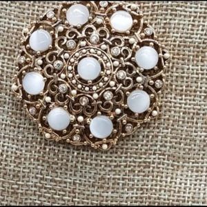 Vintage Monat Moonstone Brooch